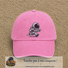 Image principale produit64grosRS - casquette Rose délavé avec visuel Astronaute chibi 7 cm