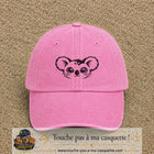 Image principale produit100moyenRS - casquette Rose délavé avec visuel Koala visage 5 cm