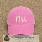 Image principale produit113grosRS - casquette Rose délavé avec visuel Mrs blanc 7 cm