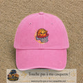 Image principale produit79grosRS - casquette Rose délavé avec visuel Ballon basket panier 7 cm