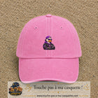 Casquette Rose délavé 100% coton avec motif Canard rappeur violet 5 cm - image principale