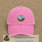 Casquette baseball Rose délavé 100% coton avec visuel Oiseaux au nid 5 cm - image produit principale