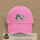Casquette Rose délavé motif Requin fun 7 cm - vue principale