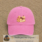 Casquette Rose délavé 100% coton avec motif Pâtisseries gourmandes 7 cm - image principale