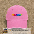 Casquette baseball Rose délavé 100% coton avec visuel Éclaboussure peinture 3 cm - image produit principale