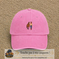 Casquette baseball Rose délavé 100% coton avec motif Cow-boy à cheval 5 cm - image principale