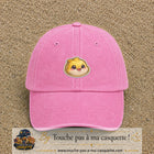Casquette Rose délavé motif Poussin joyeux 5 cm - vue principale