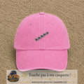 Casquette Rose délavé motif Guirlande de cœurs 3 cm - vue principale