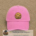 Casquette baseball Rose délavé 100% coton avec visuel Tartine dégueulasse 7 cm - image produit principale