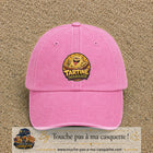 Casquette baseball Rose délavé 100% coton avec visuel Tartine dégueulasse 7 cm - image produit principale