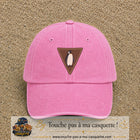 Casquette baseball Rose délavé 100% coton avec visuel Pingouin panneau 7 cm - image produit principale