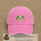 Casquette Rose délavé motif Plage tropicale Beach 5 cm - vue principale