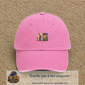 Casquette baseball Rose délavé 100% coton avec visuel Humour odeur 3 cm - image produit principale