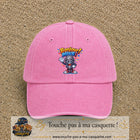 Casquette baseball Rose délavé 100% coton avec motif Bonjour Mike 7 cm - image principale