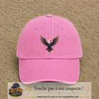Casquette baseball Rose délavé 100% coton avec visuel Aigle royal 7 cm - image produit principale