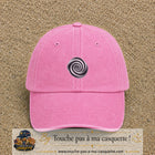 Casquette baseball Rose délavé 100% coton avec visuel Spirale hypnotique 5 cm - image produit principale