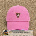 Casquette baseball Rose délavé 100% coton avec visuel Pingouin panneau 5 cm - image produit principale