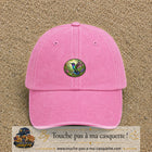Casquette baseball Rose délavé 100% coton avec visuel Colibri tropical 5 cm - image produit principale
