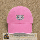 Casquette Rose délavé motif Éléphant kawaii 5 cm - vue principale