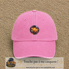 Casquette Rose délavé 100% coton avec motif Système solaire cosmique 5 cm - image principale