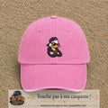 Casquette baseball Rose délavé 100% coton avec visuel Canard hip-hop 7 cm - image produit principale