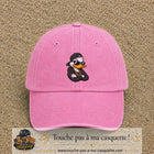 Casquette baseball Rose délavé 100% coton avec visuel Canard hip-hop 7 cm - image produit principale