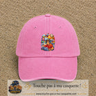 Casquette Rose délavé 100% coton avec motif Créateur digital au laptop 7 cm - image principale
