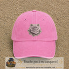 Casquette Rose délavé motif Rose grise 7 cm - vue principale