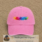 Casquette baseball Rose délavé 100% coton avec visuel Éclaboussure peinture 5 cm - image produit principale