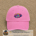 Casquette Rose délavé 100% coton avec motif Vibe Squad 5 cm - image principale
