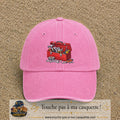 Casquette baseball Rose délavé 100% coton avec motif Boîte à outils 7 cm - image principale