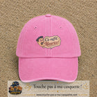 Casquette baseball Rose délavé 100% coton avec visuel Ça suffit Maurice avec personnage 5 cm - image produit principale