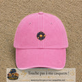 Casquette baseball Rose délavé 100% coton avec visuel Système solaire doré 5 cm - image produit principale