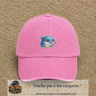 Casquette Rose délavé motif Dauphin souriant 5 cm - vue principale
