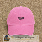 Casquette Rose délavé 100% coton avec motif Mauvaise idée 3 cm - image principale