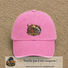 Casquette Rose délavé motif Chasse et pêche 7 cm - vue principale