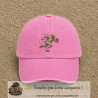 Casquette Rose délavé 100% coton avec motif Momie effrayante 7 cm - image principale
