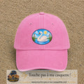 Casquette baseball Rose délavé 100% coton avec visuel Cygne sur lac 7 cm - image produit principale