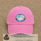 Casquette baseball Rose délavé 100% coton avec visuel Cygne sur lac 7 cm - image produit principale
