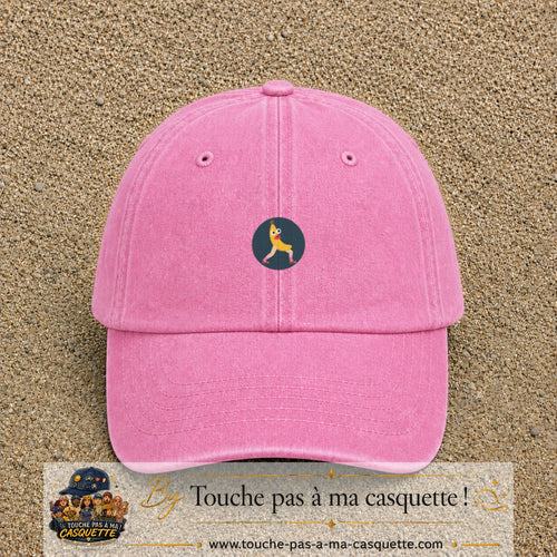 Casquette baseball Rose délavé 100% coton avec visuel Banane drôle 3 cm - image produit principale