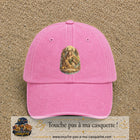 Casquette baseball Rose délavé 100% coton avec motif Capricorne astrologique 7 cm - image principale
