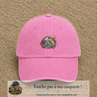 Casquette Rose délavé motif Pêche sportive 5 cm - vue principale