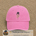 Casquette Rose délavé motif Rose gothique 7 cm - vue principale