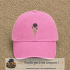 Casquette Rose délavé motif Rose gothique 7 cm - vue principale