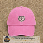 Casquette Rose délavé motif Ourson joyeux 5 cm - vue principale