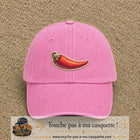 Casquette Rose délavé motif Piment piquant 5 cm - vue principale