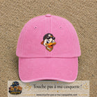 Casquette baseball Rose délavé 100% coton avec visuel Canard hip-hop clin d’œil 7 cm - image produit principale