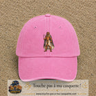 Casquette baseball Rose délavé 100% coton avec motif Pharaon égyptien 7 cm - image principale