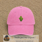 Casquette baseball Rose délavé 100% coton avec visuel Cactus épineux 5 cm - image produit principale
