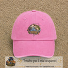 Casquette Rose délavé motif Pêche passion 7 cm - vue principale